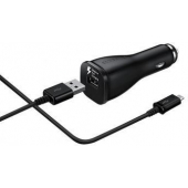 Auto Snellader Samsung Micro-USB 2 Ampere 100 CM - Origineel - Zwart - Blister