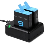 Duopack Camera Accu 1800 mAh voor GoPro Hero 10 - Inclusief Duo Fast Chager