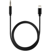 Lightning naar Aux kabel voor Apple - 1 meter zwart