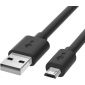 Universele Micro-USB kabel - Zwart - 0.25 Meter