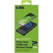 SBS Wireless Extra Slim 10 Watt Powerbank - 10.000 mAh