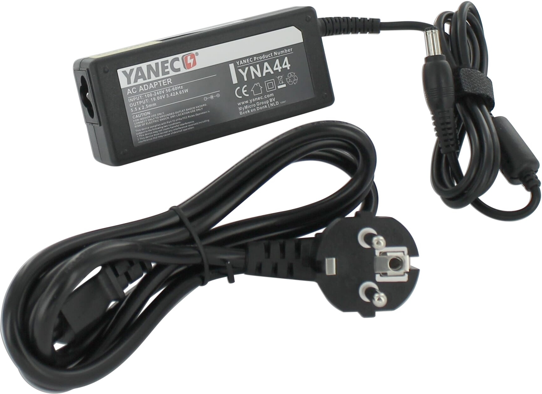 ᐅ • Premium Laptop AC Adapter 65W (5.5x2.5 connector) Eenvoudig bij